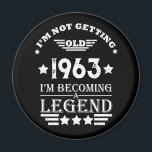 Personalised sixty vintage 60th birthday gifts magnet<br><div class="desc">Make your birthday special with this unique design. Add a touch of sophisticated elegance to your birthday celebration with our exquisite, one-of-a-kind designs. These graphics bring sophistication and originality to any product, creating a memorable and stylish gift. They are perfect for those who appreciate a touch of timeless glamour on...</div>