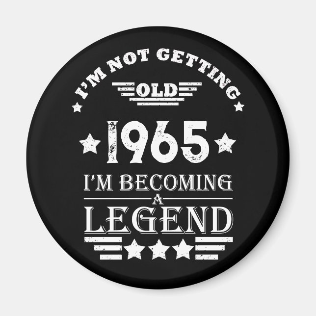 Personalised sixty vintage 60th birthday gifts magnet (Front)