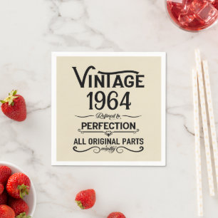 Personalised sixty vintage 60th birthday gifts napkin