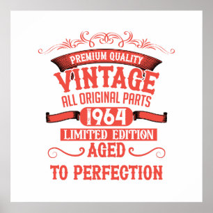 Personalised sixty vintage 60th birthday gifts poster