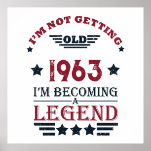 Personalised sixty vintage 60th birthday gifts poster