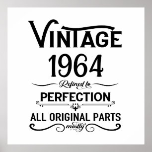 Personalised sixty vintage 60th birthday gifts poster
