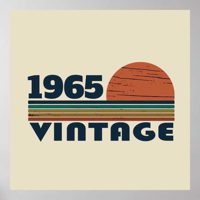 Personalised sixty vintage 60th birthday gifts poster (Front)