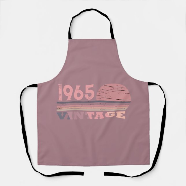 Personalised sixty vintage 60th birthday party apron (Front)