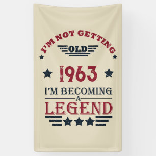 Personalised sixty vintage 60th birthday party banner