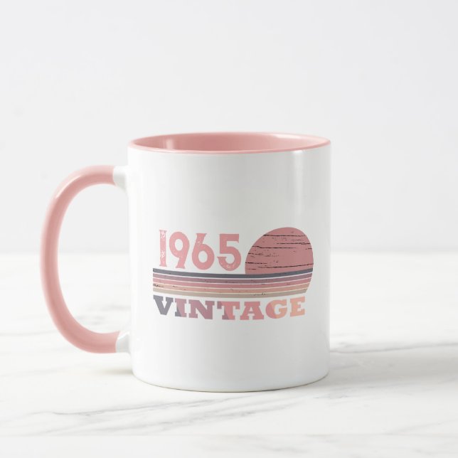 Personalised sixty vintage 60th birthday party mug (Left)