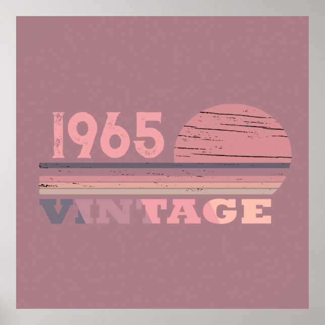 Personalised sixty vintage 60th birthday party poster (Front)