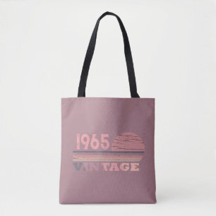Personalised sixty vintage 60th birthday party tote bag