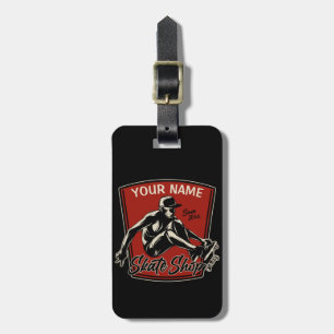 Personalised Skate Shop Grab Trick Skateboarding  Luggage Tag
