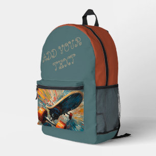 Personalised Skateboard Backpack – Custom text