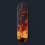 Personalised Skateboard with Flames Design<br><div class="desc">Give the boarder in your life a special gift with this personalised skateboard featuring an ultra cool flames design. The design lets you enter any name you want.</div>