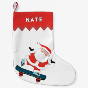 personalised skateboarding holiday gift large chri small christmas stocking