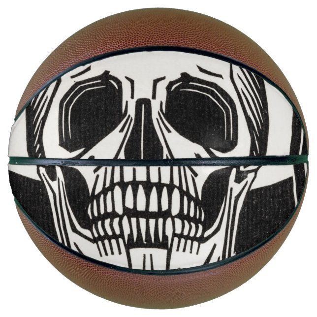Personalised Skeleton Birthday Halloween Party Basketball (Front)