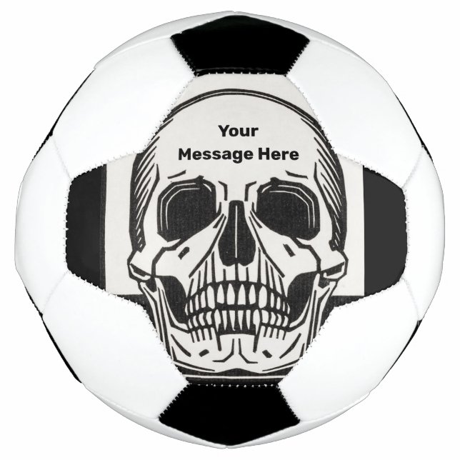 Personalised Skeleton Birthday Halloween Party Football (Front)