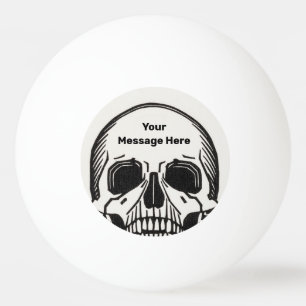 Personalised Skeleton Birthday Halloween Party Ping Pong Ball