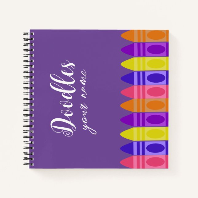 Personalised Sketch Book Doodles Notebook (Front)