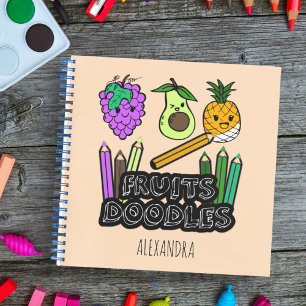 Personalised Sketch Book Fruits Doodles Notebook