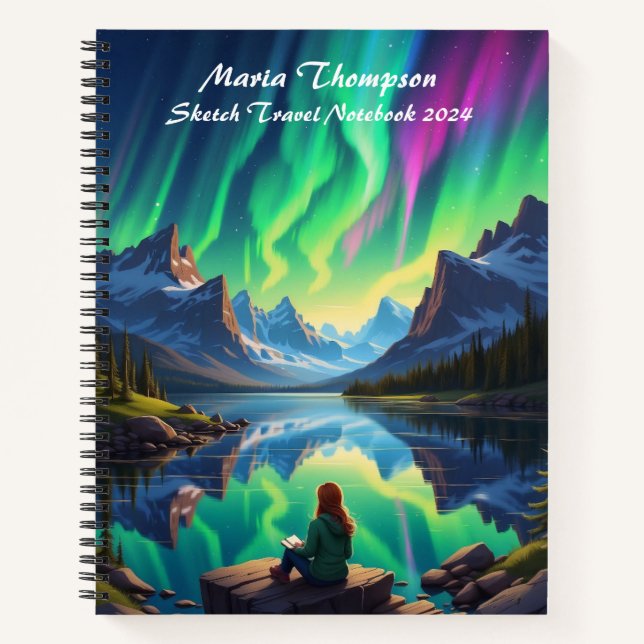 Personalised Sketch Travel Notebook Journal Diary (Front)