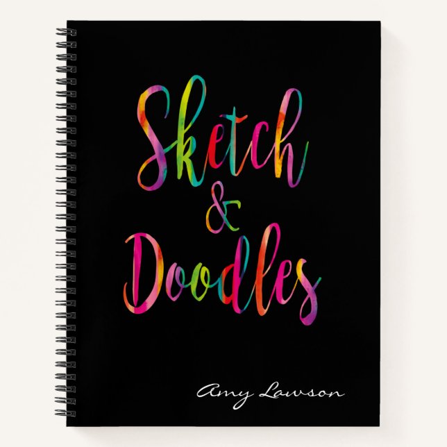 Personalised Sketchbook & Doodles Notebook (Front)