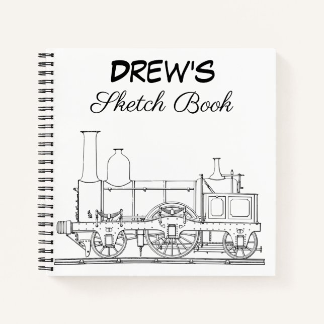 Personalised Sketchbook Spiral Notebook (Front)