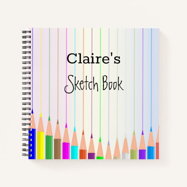 Personalised Sketchbook Spiral Notebook (Front)