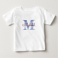 Personalised Sketched Name Monogram Baby Boy