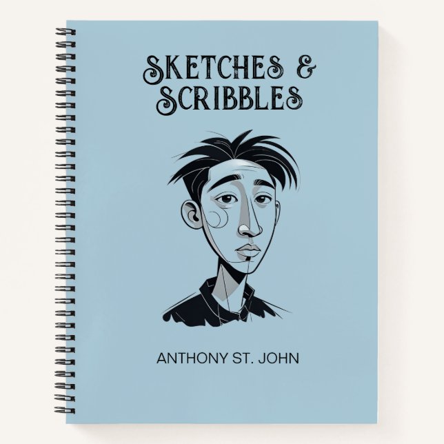 Personalised Sketches and Scribbles Notebook (Front)