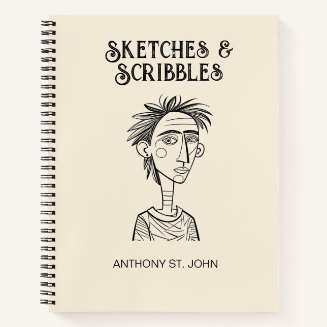 Personalised Sketches and Scribbles Notebook (Front)
