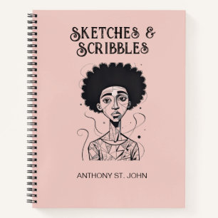 Personalised Sketches and Scribbles Notebook