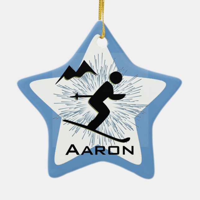 Personalised Ski Ornament (Back)