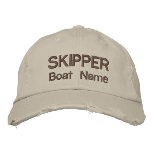 Personalised Skipper and Boat Name Hat