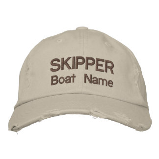 Personalised Skipper and Boat Name Hat
