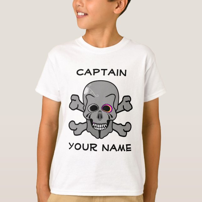 Personalised skull and Cross bones T-Shirt (Front)