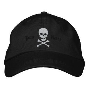 Personalised Skull and Crossbones Embroidered Cap