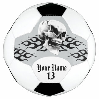 Personalised Skull and Flame Football