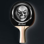 Personalised Skull Ping Pong Paddle<br><div class="desc">Add your name to this fierce looking Skull Ping Pong Paddle! Perfect as a gift for the Ping Pong Pro,  or anyone with a passion for the game of Ping Pong!</div>