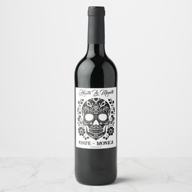 Personalised Skull Wine Labels (Front)