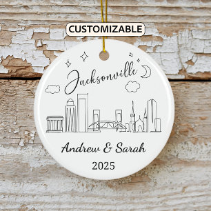 Personalised Skyline Jacksonville Ornament Florida