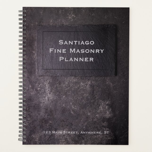 Personalised Slate & Stone Planner (Front)