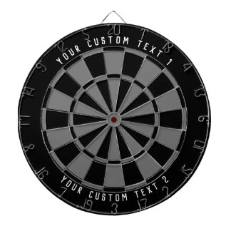 Personalised Sleek Black & Grey Dartboard