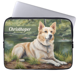 Personalised Sleek Laptop Sleeve with Adorable Dog