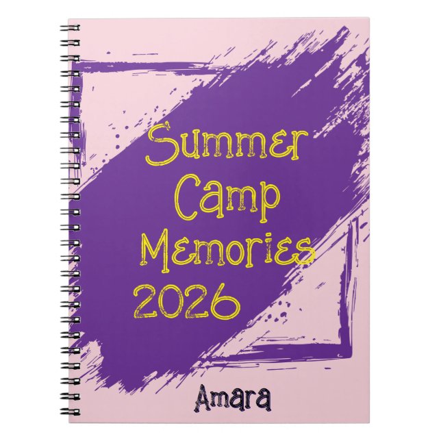 Personalised Sleepaway Summer Camp Camper's Notebook (Front)