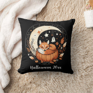 Personalised Sleeping Fox with Cute Ghost Cushion