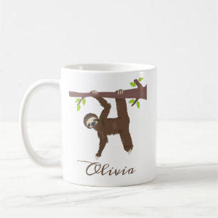 Personalised Sloth Coffee Mug Sloth Gifts for Her