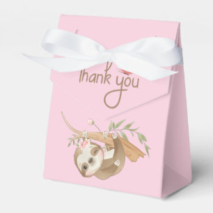 Personalised Sloth Girl Birthday Thank you Favour Box