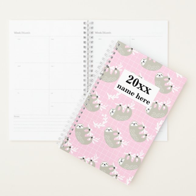 Personalised Sloth Planner for Kids (Display)