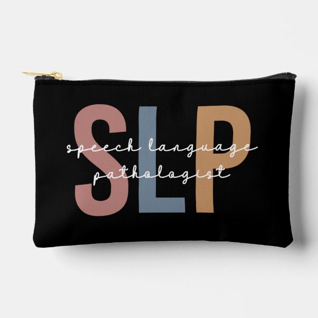 Personalised SLP Speech Language Pathologist Accessory Pouch (Front)