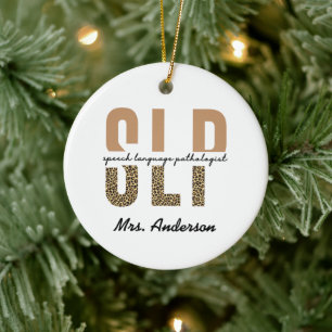 Personalised SLP Speech language pathologist Ceramic Tree Decoration