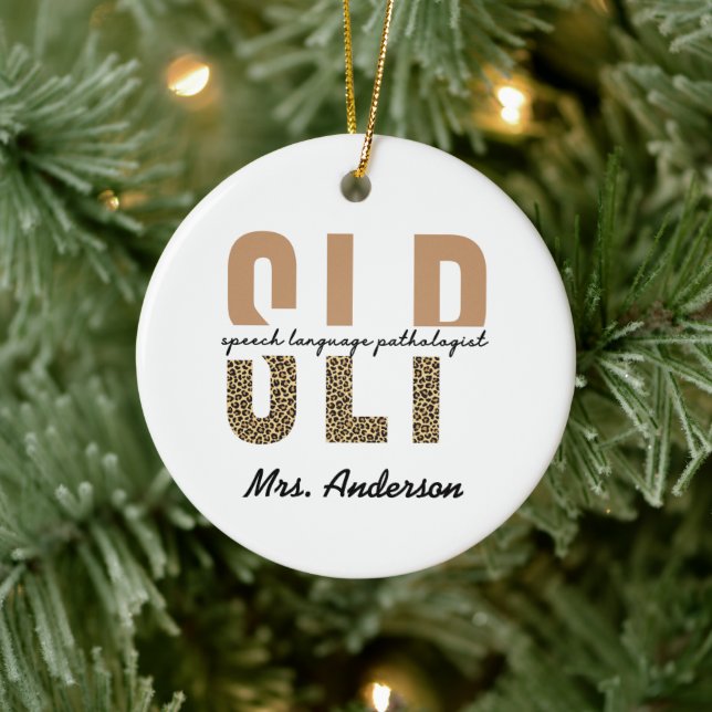 Personalised SLP Speech language pathologist Ceramic Tree Decoration (Tree)