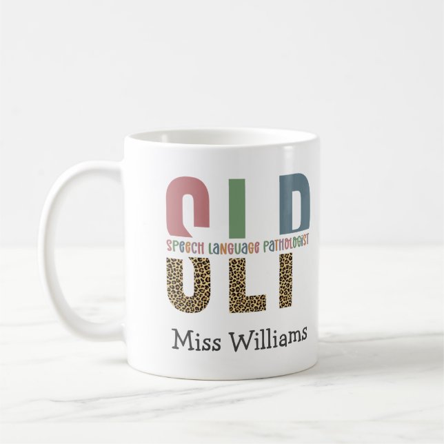 Personalised SLP Speech language pathologist gift Coffee Mug (Left)